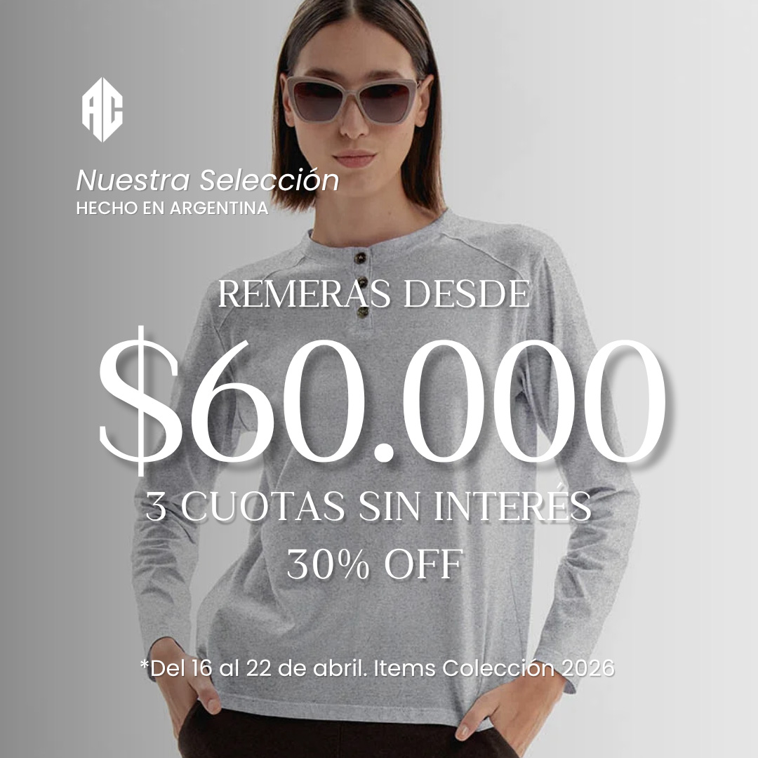 REMERAS DESDE $60.000