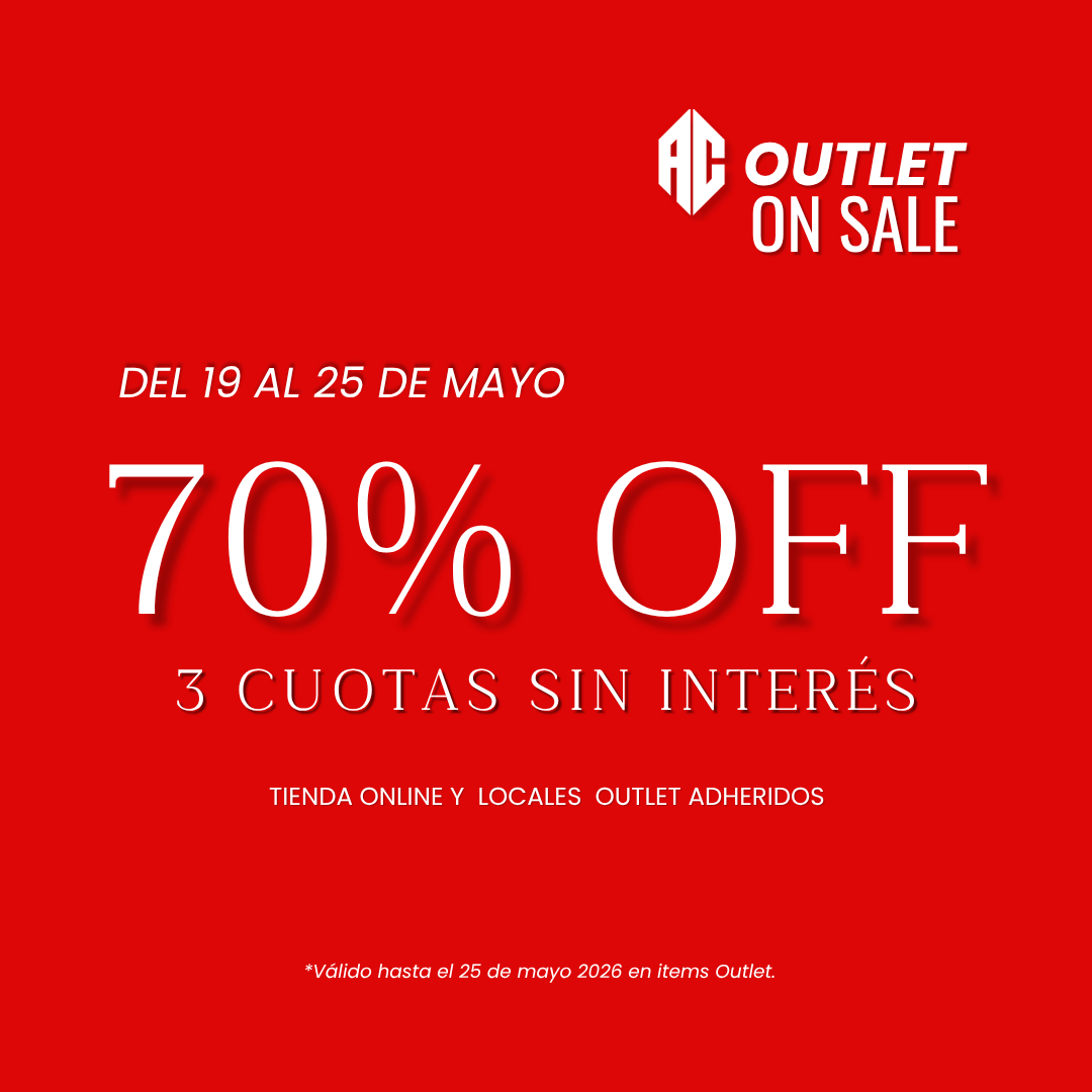 OUTLET ON SALE: 70% OFF